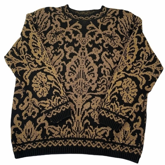 Alfred Dunner black and gold metallic sweater - Picture 5 of 8